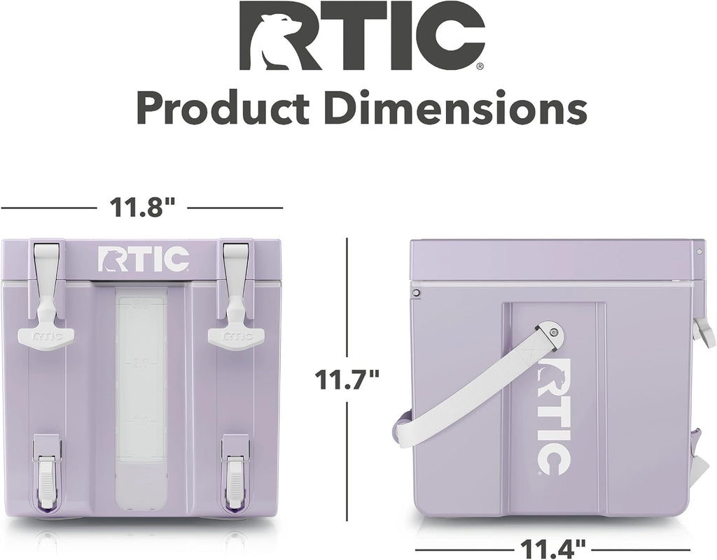 RTIC Halftime Water Cooler Portable Carrier Container, Drink Beverage Dispenser, Stackable with 2 Taps, Bottleless, BPA-Free, for Sports, Camping, BBQ, Parties, Picnic, & More, Dusty Lilac