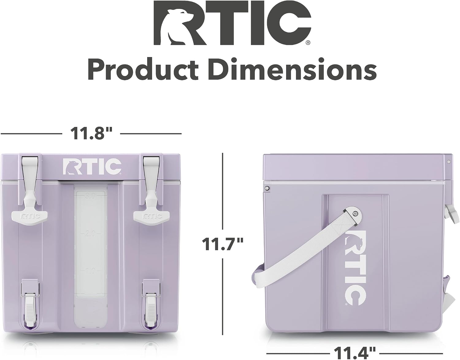 RTIC Halftime Water Cooler Portable Carrier Container, Drink Beverage Dispenser, Stackable with 2 Taps, Bottleless, BPA-Free, for Sports, Camping, BBQ, Parties, Picnic, & More, Dusty Lilac