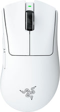 Razer DeathAdder V4 Pro Wireless Gaming Mouse: 56g Lightweight - HyperSpeed Gen-2 - Optical Scroll Wheel - Optical Switches Gen-4 - Focus Pro 45K Sensor Gen-2 - Up to 150 Hr Battery - White (Renewed)