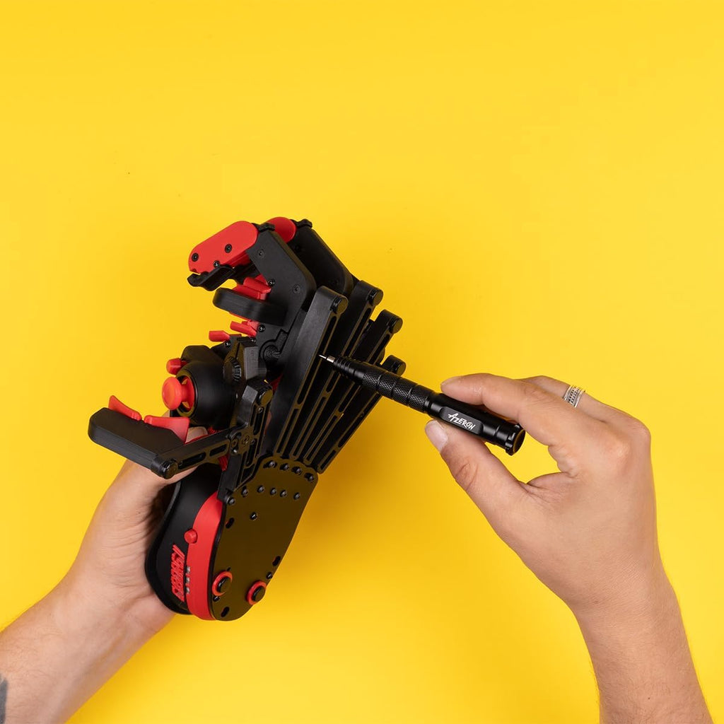 AZERON Gaming Keypad, Programmable One Handed Gaming Keyboard, with Hall Effect Analog Thumbstick and 30 Programmable Keys, 3D Printed Customized Keypad, for Righties (Red, Cyborg ll)