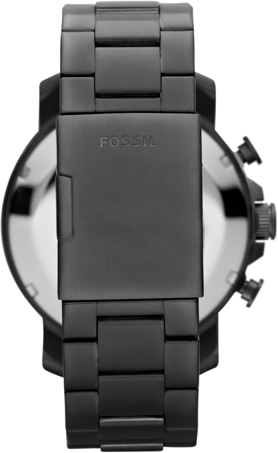 Fossil Men's Nate Quartz Watch, Oversized Stainless Steel Chronograph Watch for Men