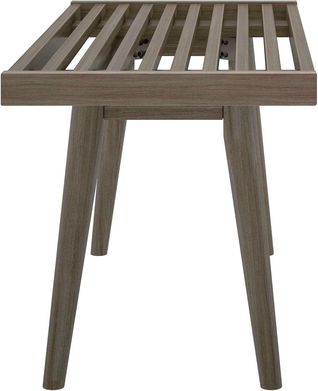 Plank+Beam Entryway Bench, Wooden End of Bed Bench for Bedroom, Mid-Century Modern Square Bench for Hallway, Living Room, Indoor, Porch, 41.25', Clay