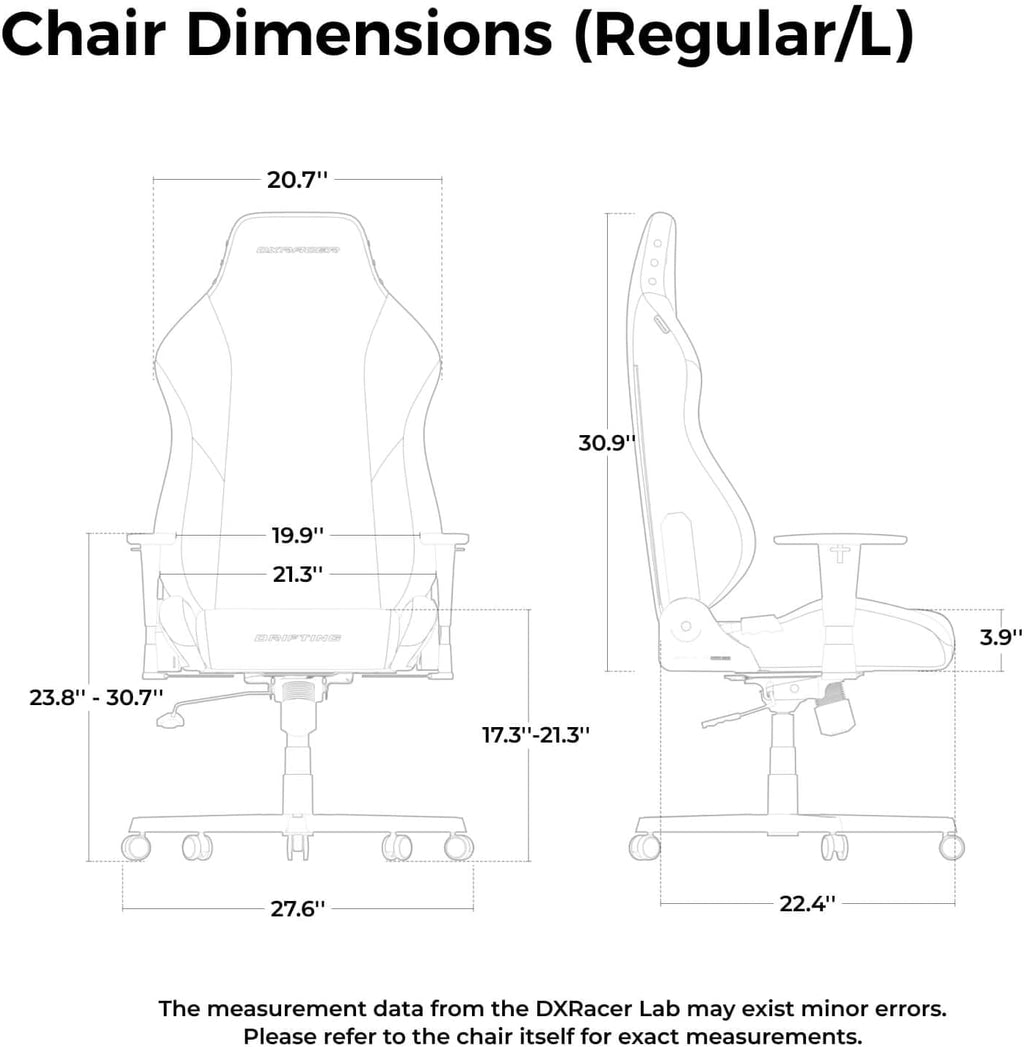 DXRacer Drifting L Ergonomic Video Gaming Chair with Lumbar Support and Headrest, Office Reclining Computer Chair for Adults, Racing Style Height Adjustable (EPU Leatherette, Black Green)