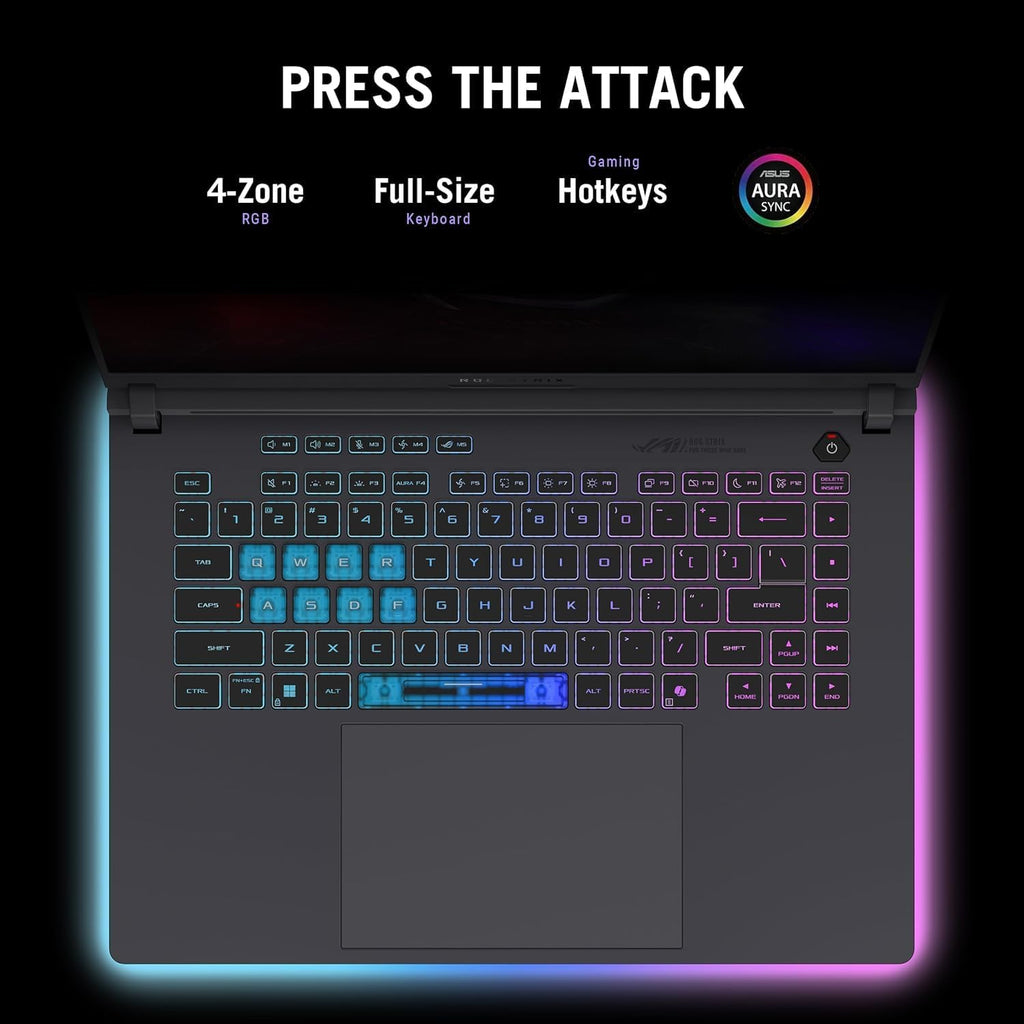 ASUS ROG Strix G16 Gaming Laptop, Intel 16-Core i7-14650HX, NVIDIA RTX 5060, 16' FHD+ 16:10 165Hz/3ms Display, 64GB DDR5, 1TB Gen 4 SSD, Dolby Atmos, Hires Audio, Windows 11 Pro, Wi-Fi 7, Accessories