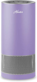 Hunter HP400 Round Air Purifiers for Home, True HEPA Air Purifier Tower for Pets, Odors, Allergens, Smoke, Dust, VOC's. HEPA Air Purifiers for Bedroom and Small Room, Denim & Silver