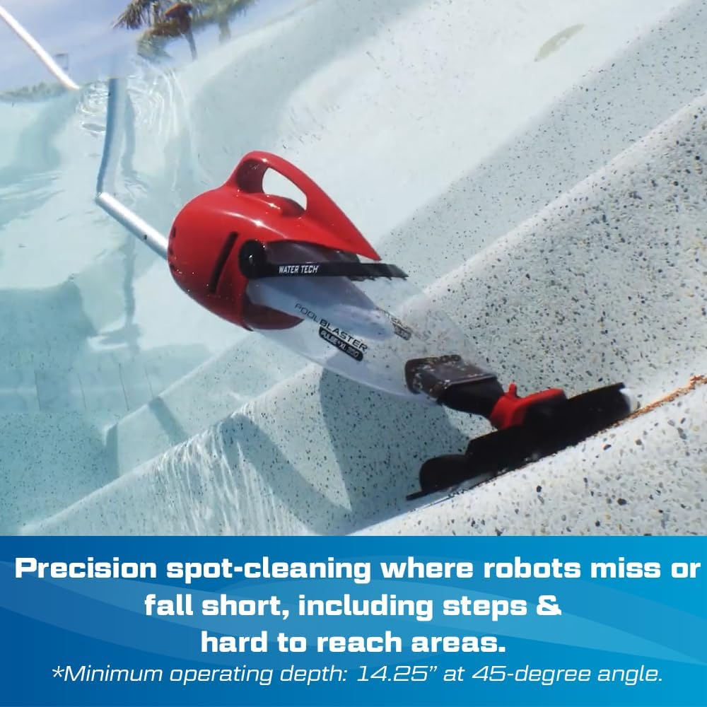 POOL BLASTER Pulse XL 350 American-Engineered Cordless Pool Vacuum with Auto-Start Sensor – Hoseless Vac with XL Debris Chamber for Inground, Above Ground Swimming Pools - 10.5' Head & 60 Min Runtime