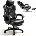 Vigosit Gaming Chair PRO: High-Performance Ergonomic Chair with Full Mesh, Patented 3D Lumbar Support, Retractable Footrest & 400 lbs Metal Frame for Elite Gamers (Black 03Pro)