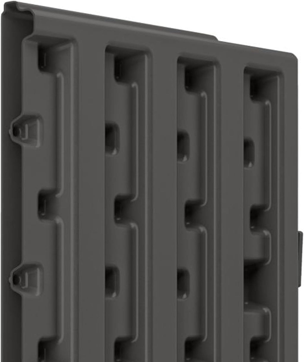 Suncast Commercial 4 Shelf Mega Tall Storage Cabinet, Lockable Garage Utility Shelving Unit, Heavy Duty Plastic Resin Organizer, Gray
