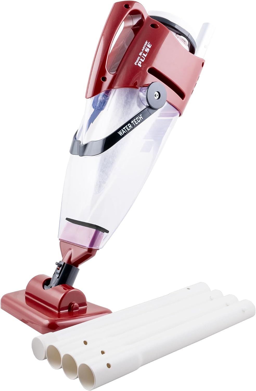 POOL BLASTER Pulse Cordless Pool Vacuum w/Pole Set - Large Debris Capacity & Fast Hoseless Cleaning of Inground & Above Ground Pools, Handheld Rechargeable Pool Cleaner for Sand, Silt & Leaves