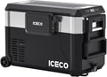 ICECO JP40 Pro 12 Volt Refrigerator with Wheels, Portable Car Fridge Powered by SECOP, 12V Freezer with Battery, -4℉～68℉, 40.7 Quart Electric Cooler with AC/DC, for Travel, Camping, Outdoor