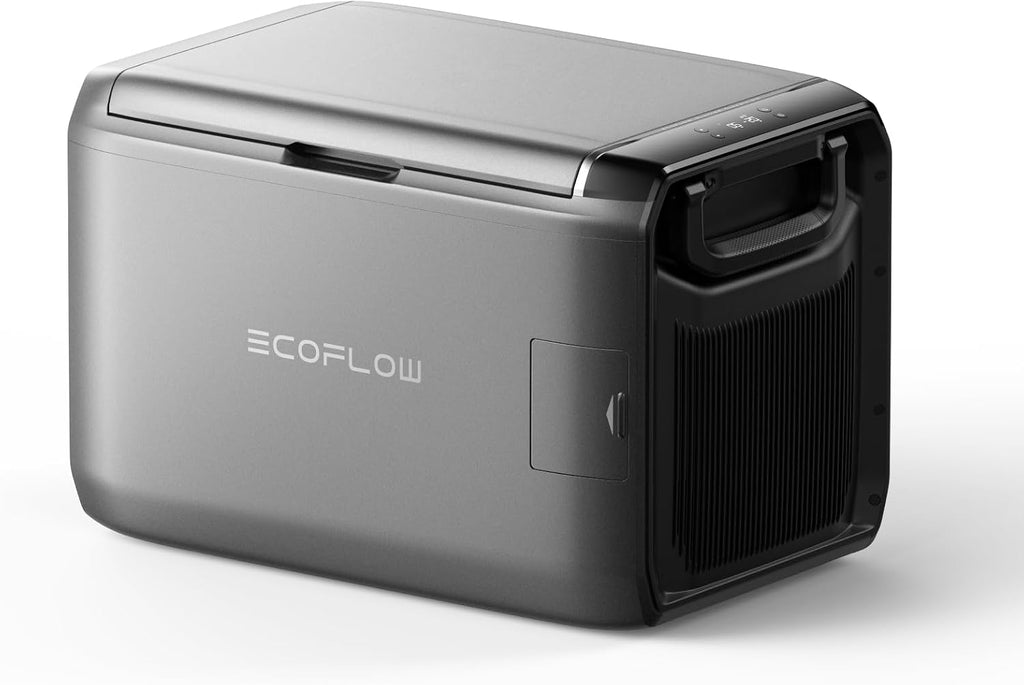 EF ECOFLOW GLACIER Classic 55L Portable Fridge Freezer, 39H Cooling Car Refrigerator, Battery Powered with App Control, 6 Charging Options, Fast&Quiet Electric Cooler (Without Plug-in Battery)