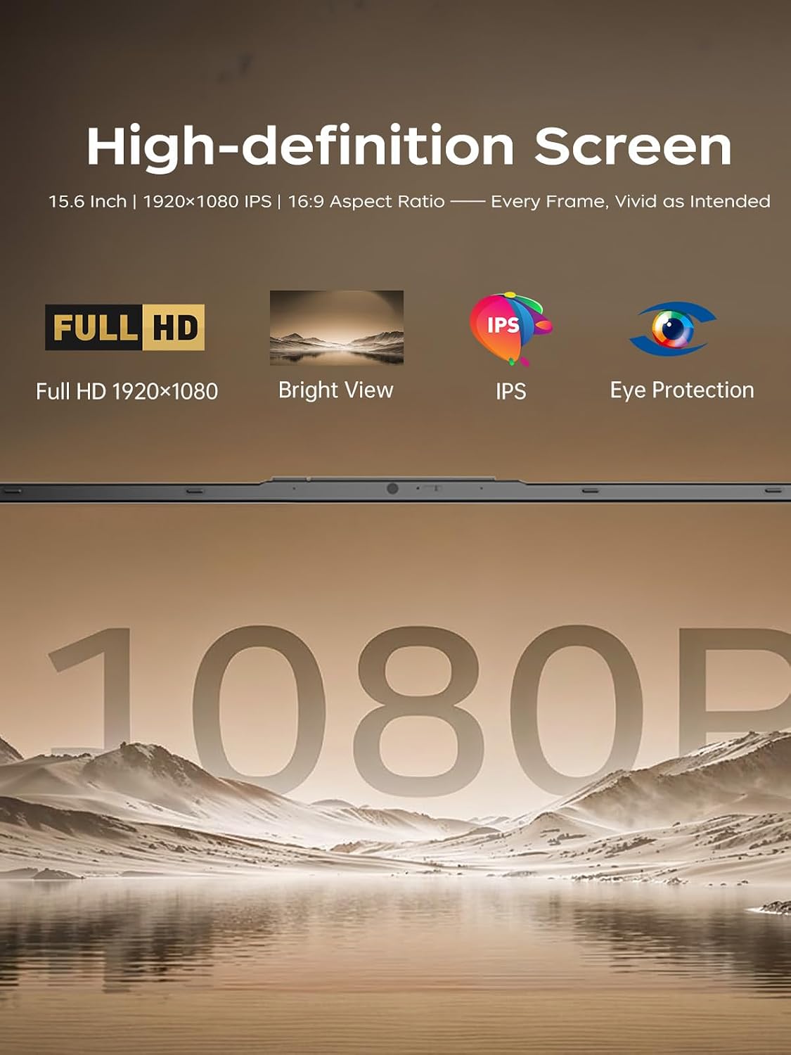KAIGERR 2026 Laptop, ΑΜD Ryzen 5 7430U (Up to 4.3GHz),16GB RAM 512GB NVMe SSD, 15.6-in IPS WiFi 6 Laptop Computer, Numeric Keypad, HDMI Type-C, Home Laptops Office Laptops,