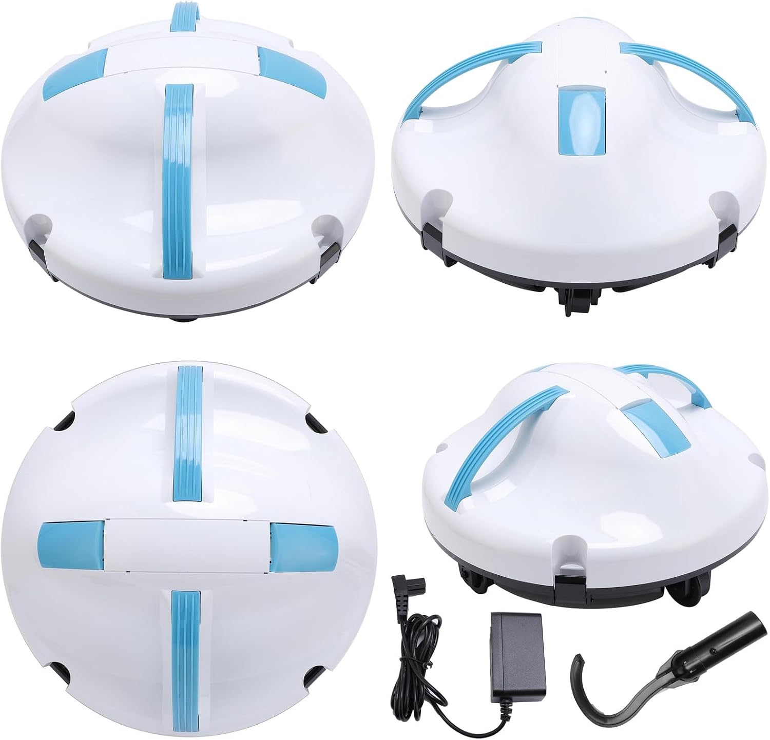 Cordless Automatic Pool Cleaning Robot, Dual Motor Pool Cleaning Vacuum, 5200mAh Battery Self-Parking