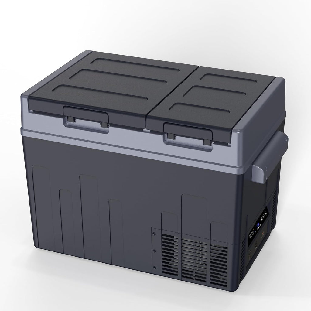 12V Car Refrigerator 38 Quart (36L) Portable Refrigerator Dual Zone Two Doors -4℉-50℉ Electric Cooler Car Fridge Portable Freezer with 12/24V DC for RV Camping Travel Truck Outdoor Home use