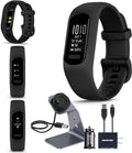 Garmin vivosmart 5 Fitness Tracker, Long-Lasting Battery, Wrist Heart Rate, Sleep Tracking, Smart Notifications, Compatible with Phone GPS | Signature Series Charger Bundle