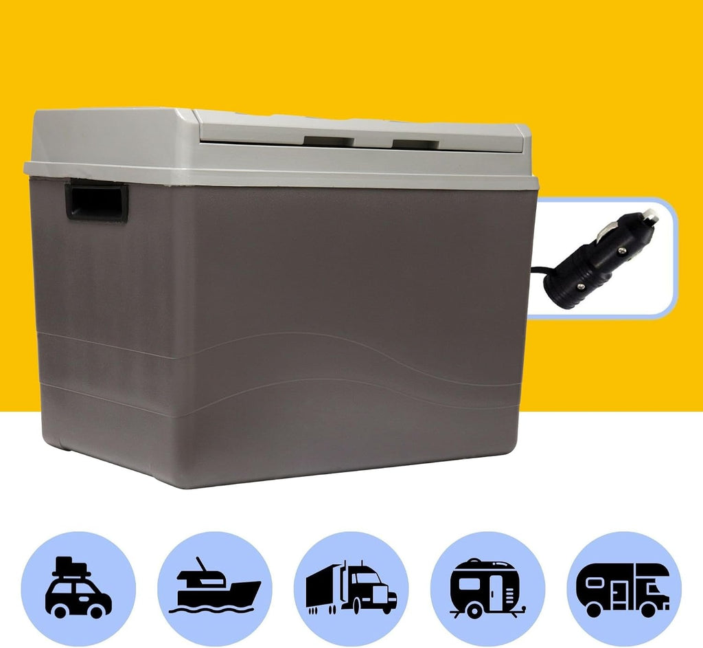 Koolatron 12V Iceless Cooler & Warmer – Portable Electric Cooler/Nevera Portátil Eléctrica for Car Truck Camper Boat, Hard Sided Mini Fridge for Camping Picnic Travel Lunch Food Drinks Office 40 qt