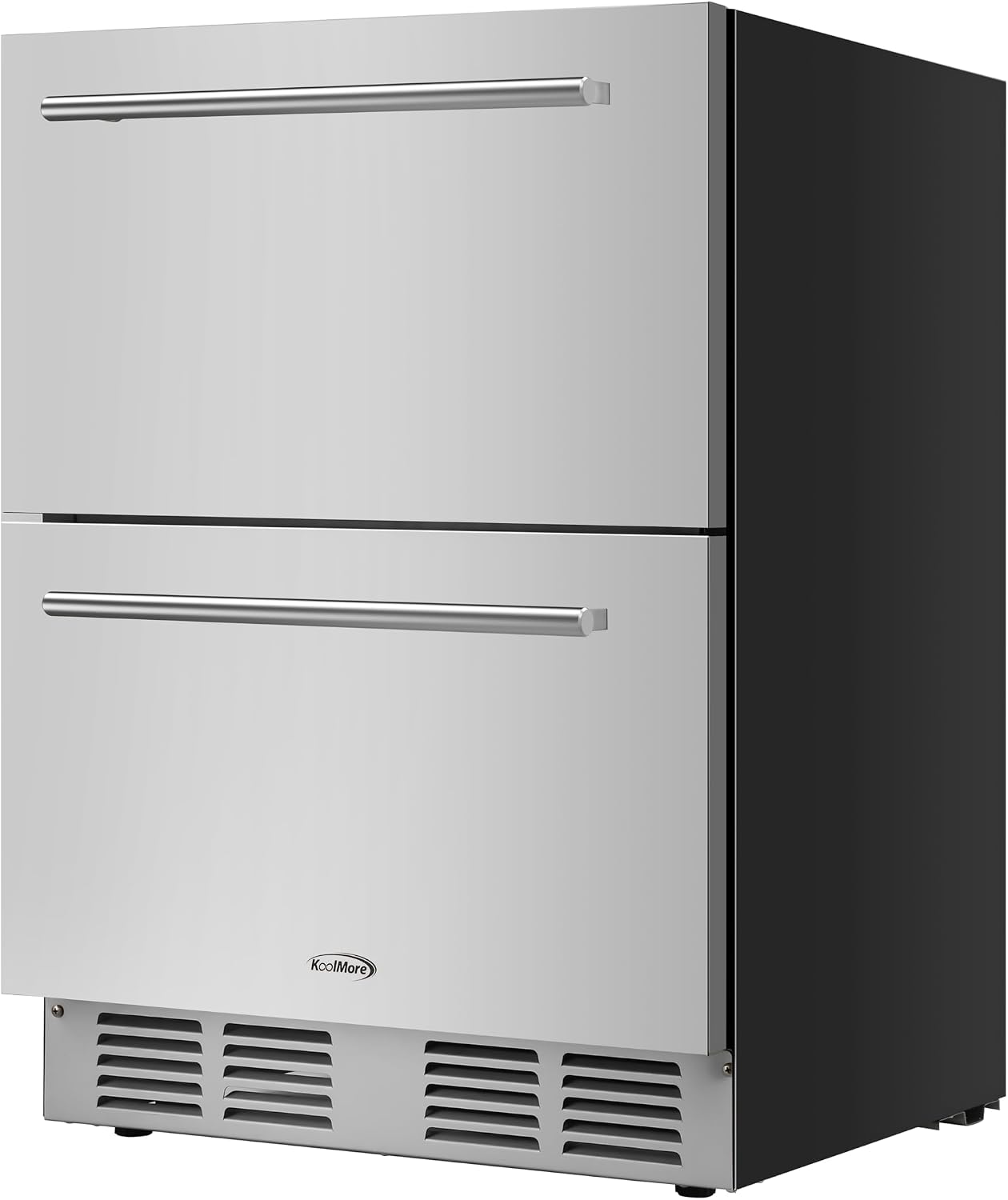 KoolMore KM-OKS-RD2 24 in. Outdoor Kitchen Double Drawer Built-in Refrigerator in Stainless-Steel, ETL Listed