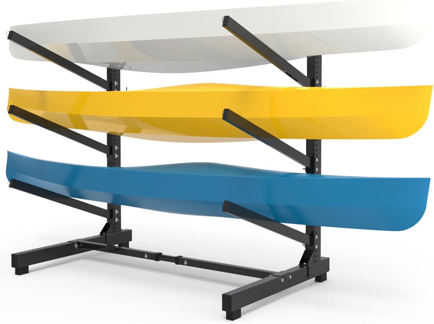 Baotree Freestanding Kayak Stand,One-Sided Kayak and Canoe Rack,Heavy Duty Adjustable Kayak Storage Rack,Sup Outdoor Storage Rack,Weatherproof Stand for Indoor, Garage, Shed, Dock Kayak Storage