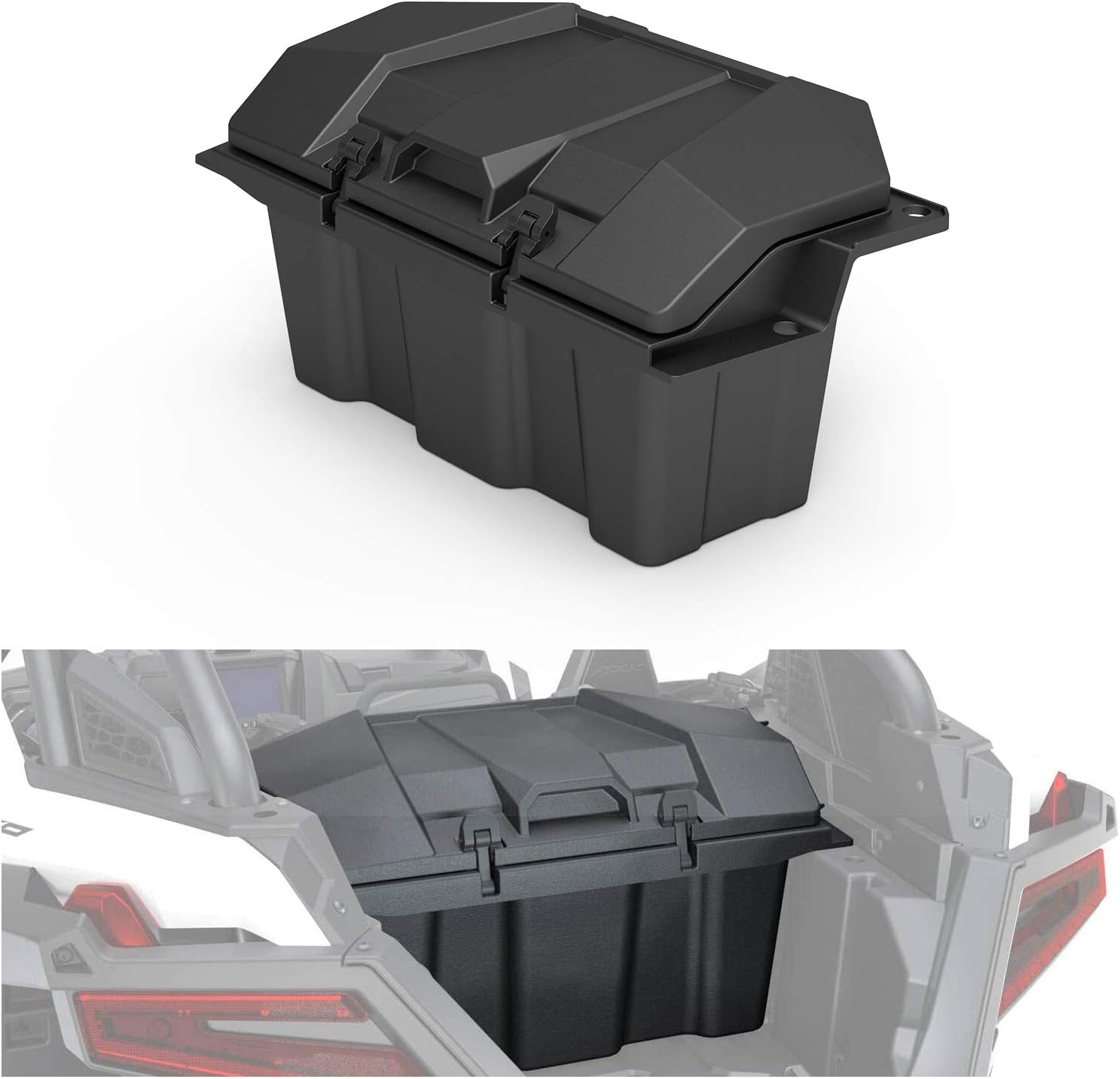 A & UTV PRO 73 QT Rear Cargo Box for 2020-2026 Polaris RZR PRO XP/PRO XP 4, 2022-2024 Turbo R Accessories, Forward Water Resistant Storage Bin, Replace OEM #2883751, NOT FIT RZR XP1000 Model