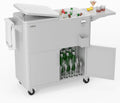 VINGLI Patio Cooler, Ice Chest with Storage Cabinet, Bottle Opener Drainage, Outdoor Cooler for Party, Deck, Pool