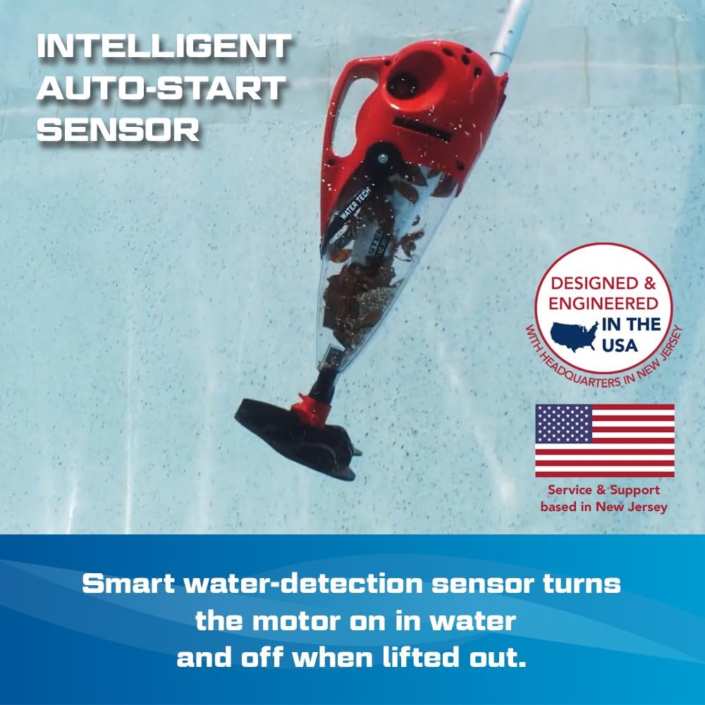 POOL BLASTER Pulse XL 350 American-Engineered Cordless Pool Vacuum with Auto-Start Sensor – Hoseless Vac with XL Debris Chamber for Inground, Above Ground Swimming Pools - 10.5' Head & 60 Min Runtime
