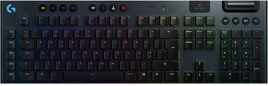 Logitech G915 Wireless Mechanical Gaming Keyboard -Tactile, Black (Renewed)
