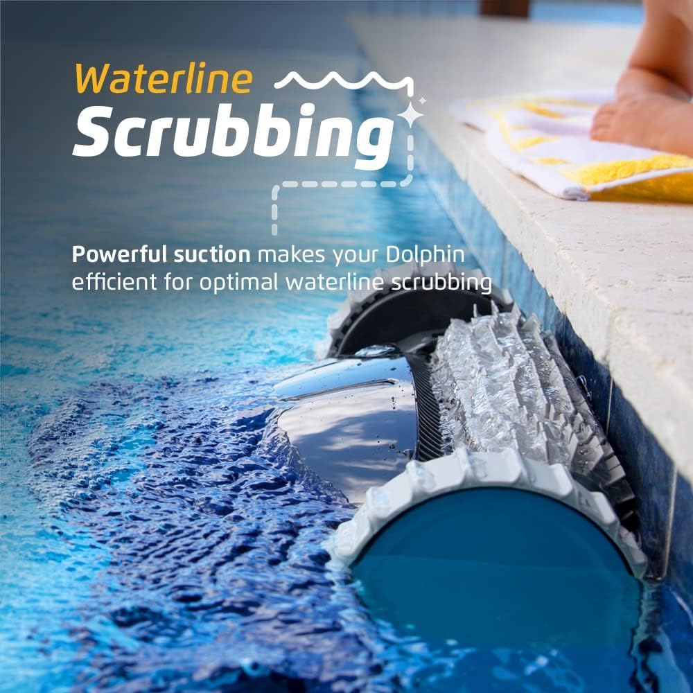 Dolphin Nautilus CC Pro Wi-Fi Automatic Robotic Pool Vacuum Cleaner, Wall Climbing, Waterline Scrubber Brush, Ideal for In-Ground Pools up to 50 FT in Length