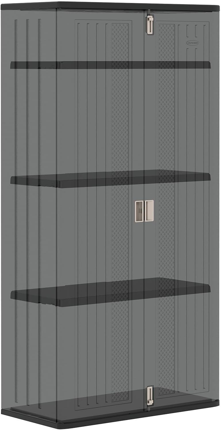Suncast Mega Tall Storage Cabinet, Black