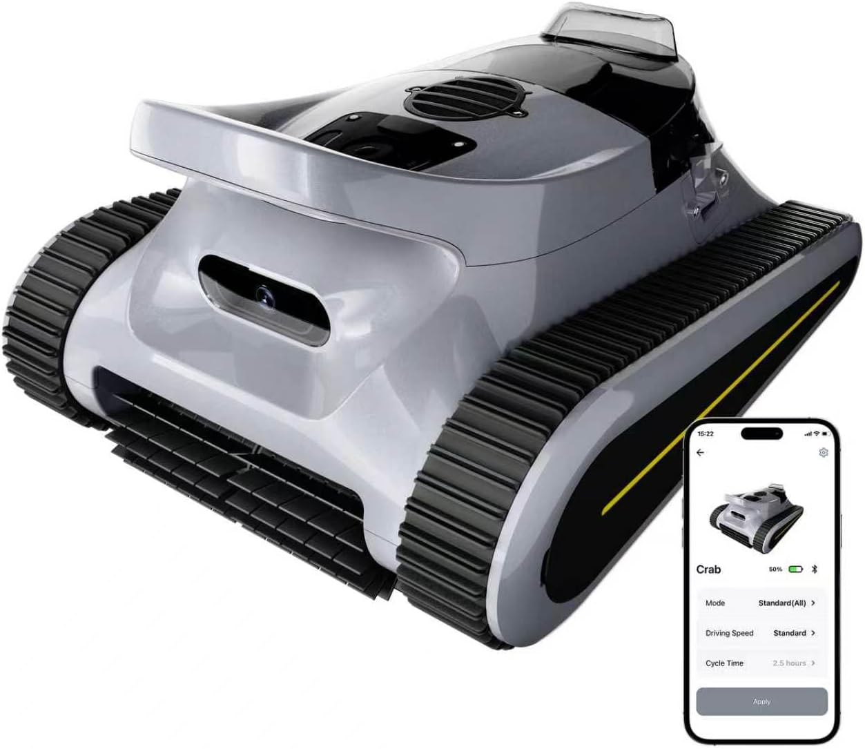 Pool Vacuum for Inground Pools & Above Ground Pool, Cordless Robotic Pool Cleaner with 180W Brushless Motor, 3-Hour Runtime, Wall-Climbing Pool Robot Scrubber for Pools up to 2150 Sq.Ft.