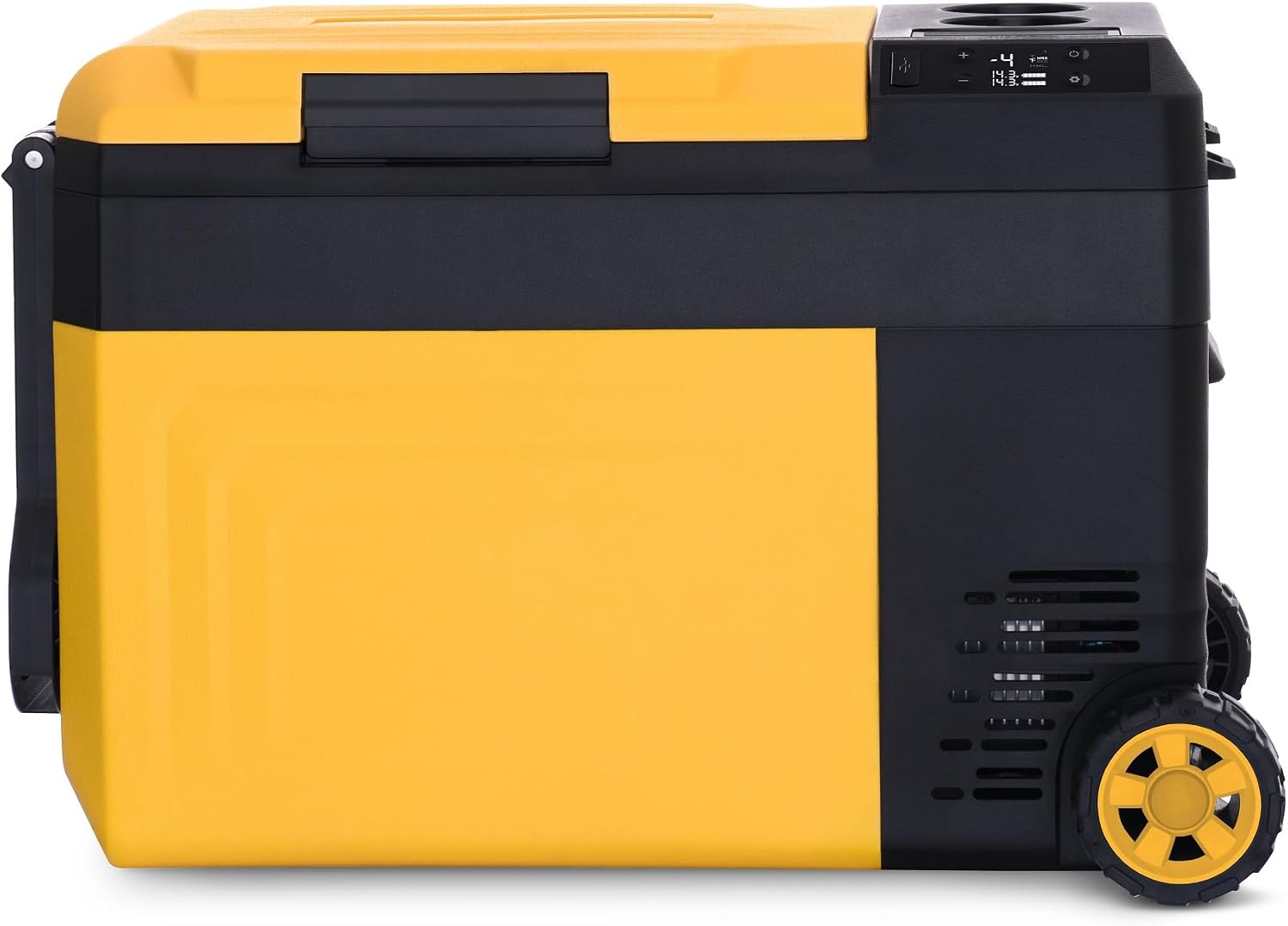 Newair 25 Qt. Portable Electric Cooler, 12v Car Mini Fridge, Hard Lunch Box for Jobsite, Workshop, Camping | Battery Powered Outdoor Cooler by 18/20V Dewalt, Bosch, Makita, Milwaukee Tool Batteries