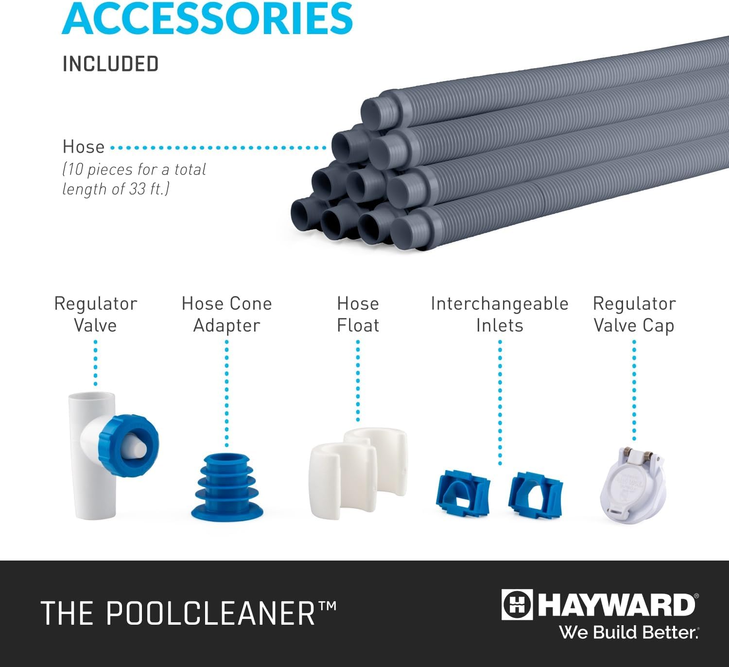 Hayward W3PVS20GST Poolvergnuegen Suction Pool Cleaner for In-Ground Pools up to 16 x 32 ft. (Automatic Pool Vacuum), Gray
