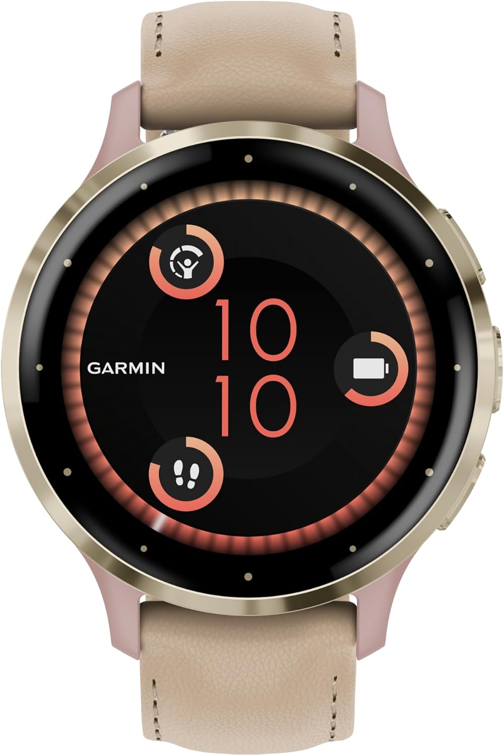 Garmin Venu 3S Advanced Fitness and Health Tracker Smart Watch Soft Gold Stainless Steel Bezel with Dust Rose Case and 41MM Silicone Band 1.2 Inch AMOLED Touch Screen Display Bundle