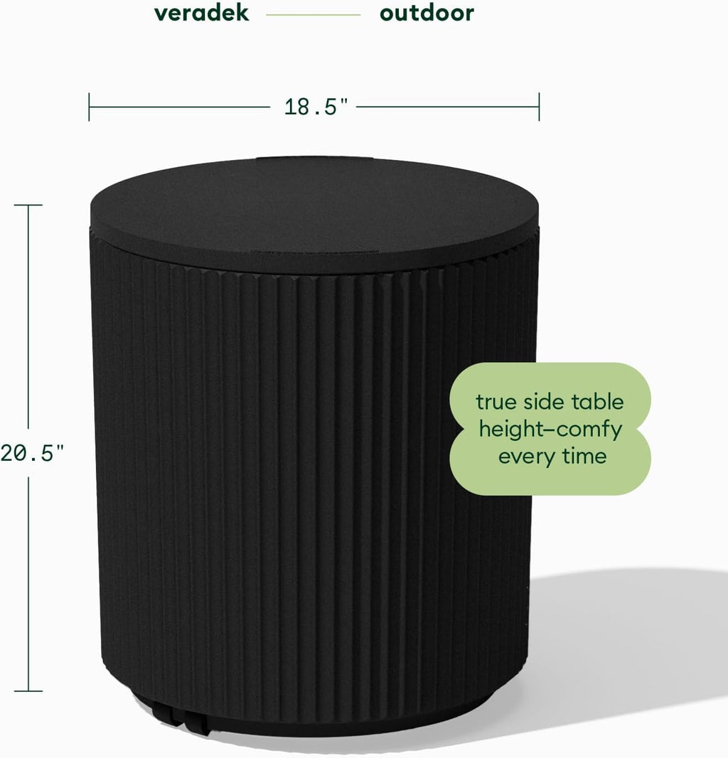 Veradek Outdoor Cooler Side Table - 2 in 1 - Designed for use as Outdoor Side Table, Patio Decor and Ice Chest