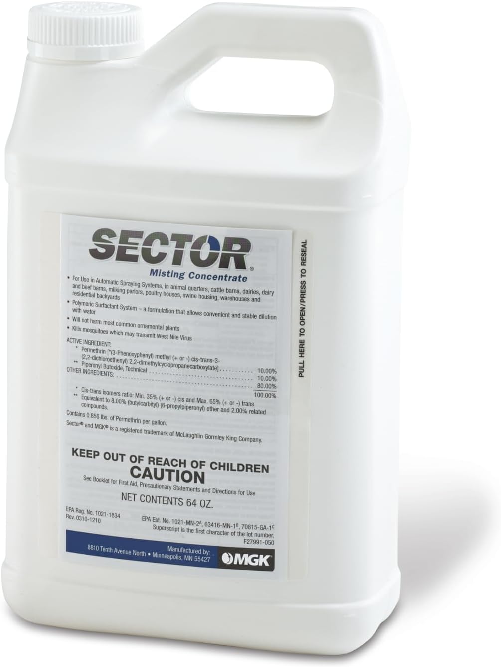 MGK Sector® Misting Concentrate | Backyard Mosquito Misting System | Flying & Crawling Insect Control | for Indoor/Outdoor Applications | Gallon