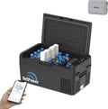 Setpower 12V Refrigerator with PG216 Portable Power Station 21 Quart Camping Freezer 50 Hours Backup Cooling,Electric Cooler for Vehicles Car Refrigerator Portable Fridge for Truck Van RV SUV RF20