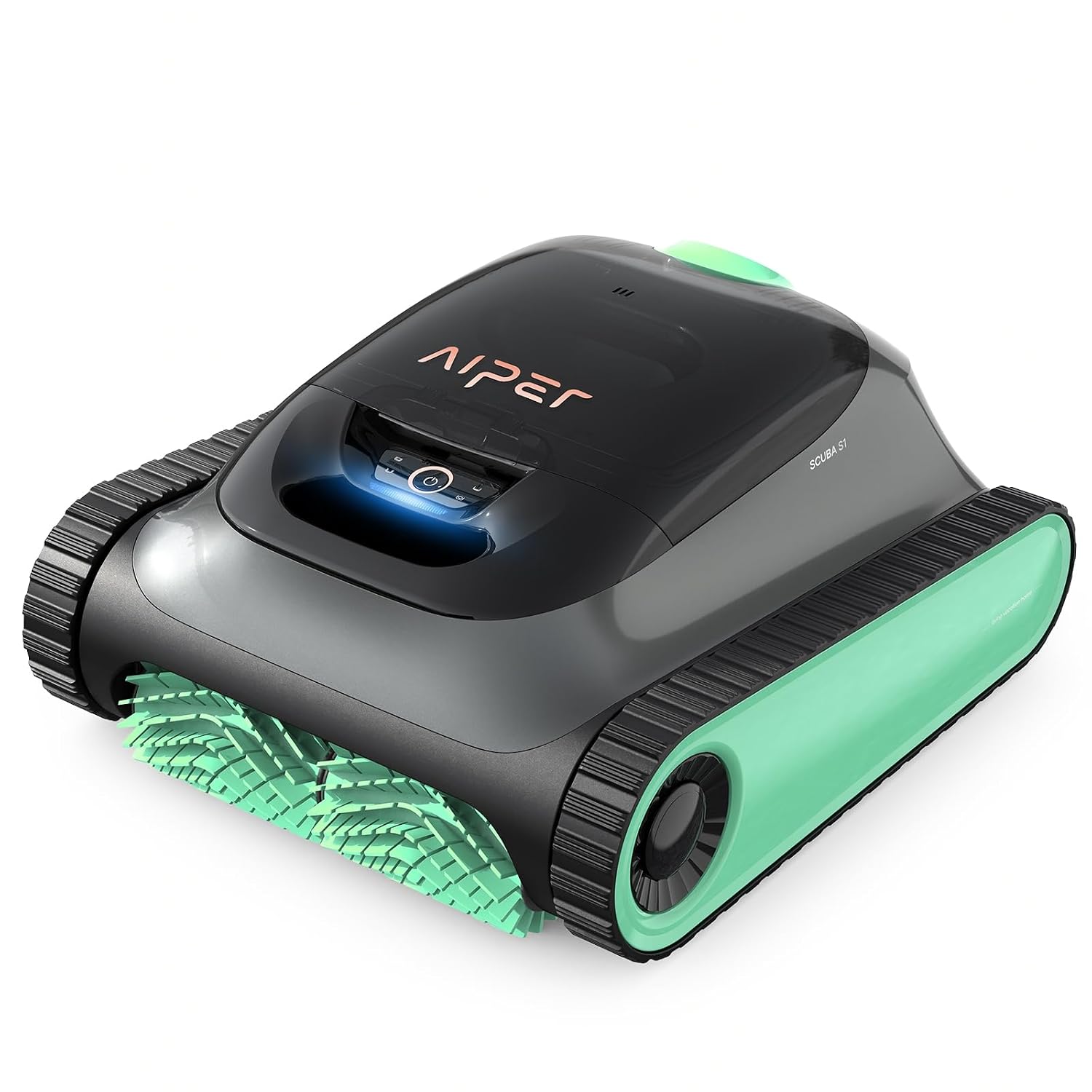 AIPER 2025 Robotic Pool Cleaner, Wall & Waterline Cleaning, Extended 160-Min Battery Life - Green