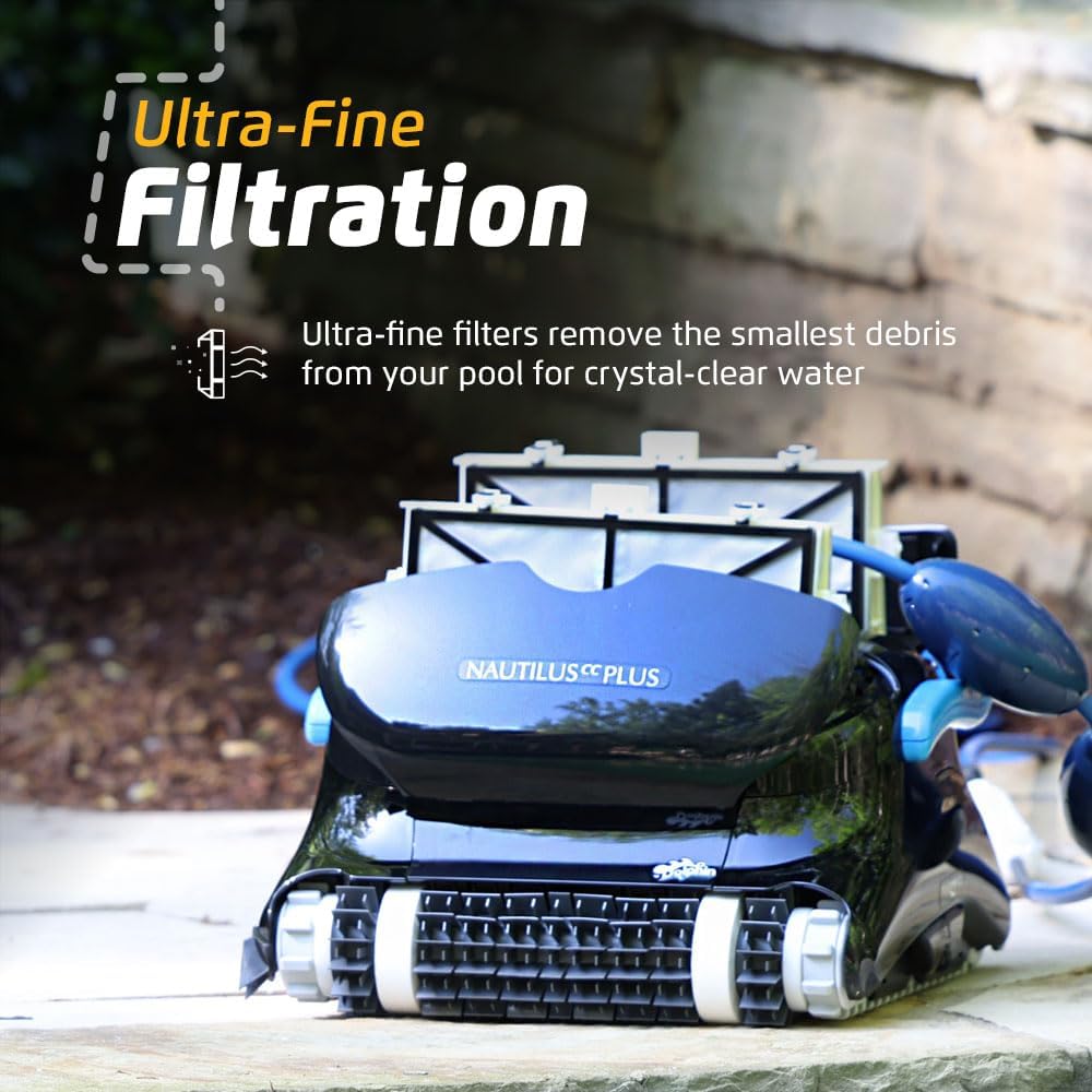 Dolphin Nautilus CC Plus Wi-Fi Robotic Pool Vacuum Cleaner Includes Ultra-Fine Filters for an Ultimate Clean, Ideal for In-Ground Pools up to 50 FT in Length