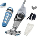 KOKIDO 2026 Rechargeable Cordless Pool Vacuum for Above Ground Pool, Stainless Steel Filter, 15GPM Flow Rate, 90mins, Dual Filters, 2 Vac Heads, Handheld Pool Cleaner Spot Clean Inground Pools, XV510