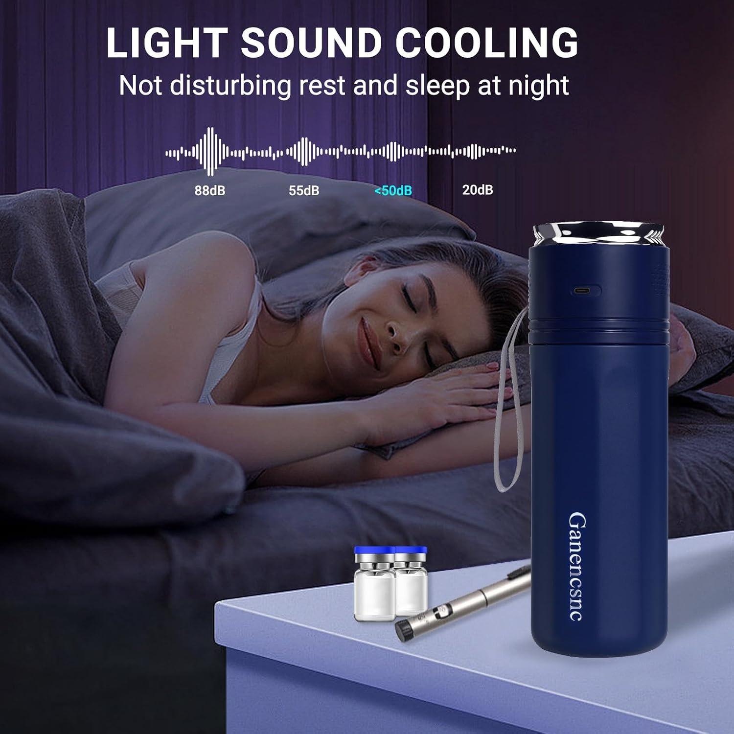 Electric Insulin Cooler Travel Case ，USB Type-C Smart Cooling, 20000mAh Power Bank ，Large Capacity Medication Cooler，Medical Cooler for Travel （Blue,inclued 20000mAh Power Bank ）