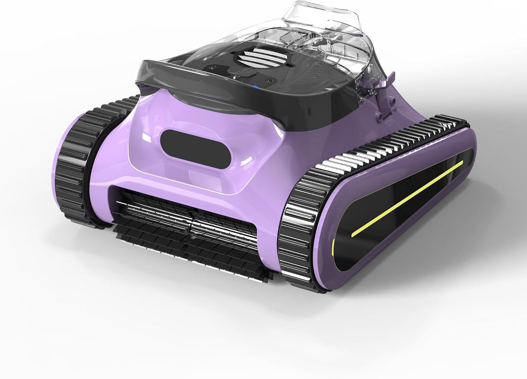 Pool Vacuum for Above Ground Pool for In Ground Pools, 2.5h Runtime, Cordless Robotic Pool Cleaner with 2024 Upgraded Motor, Wall Climbing, Intelligent Route Planning（Purple Black）