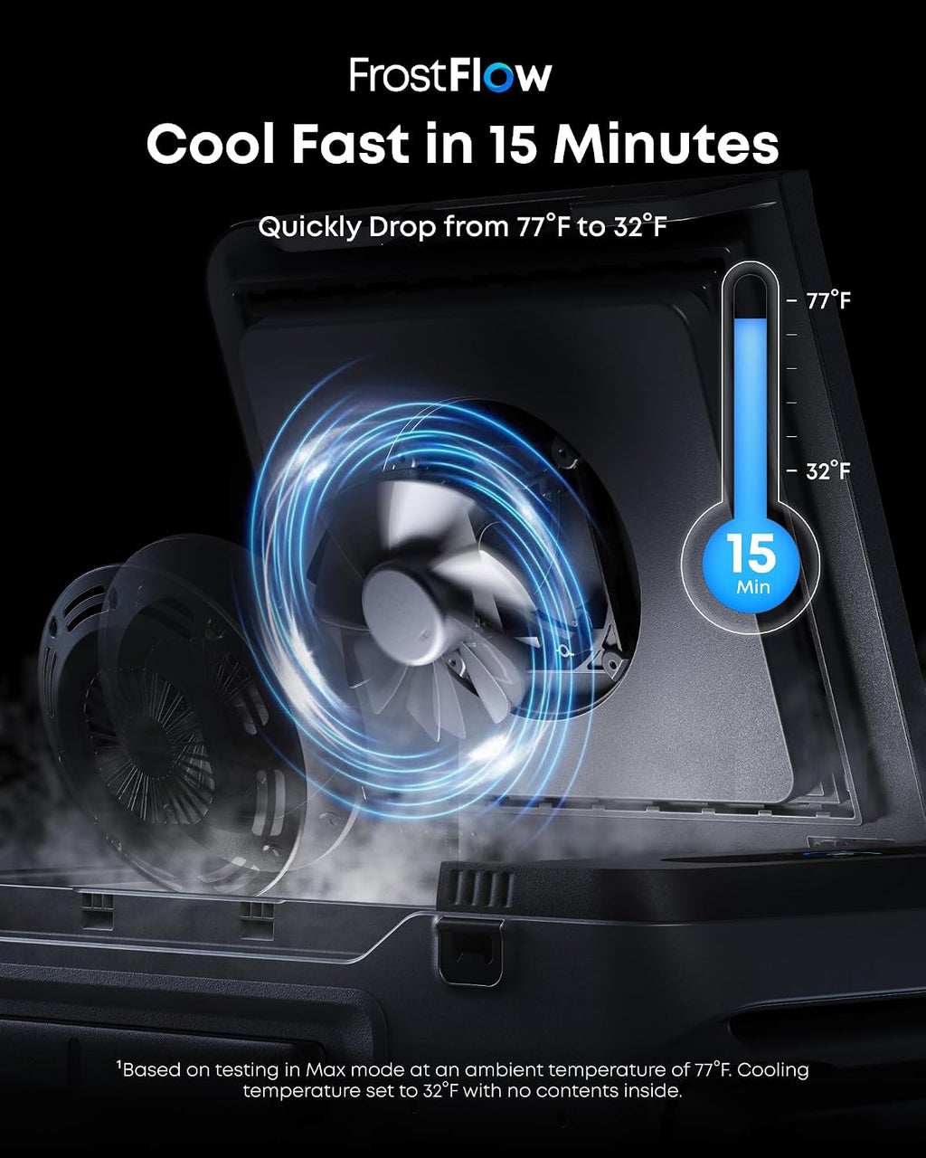 Anker SOLIX EverFrost 2 40L Cooler with Extra Battery, 61 qt Car Refrigerator, Electric Cooler with 288Wh Battery, Powered by AC/DC or Solar,for Outdoor Camping, Travel, and Fishing, Fits in Trucks