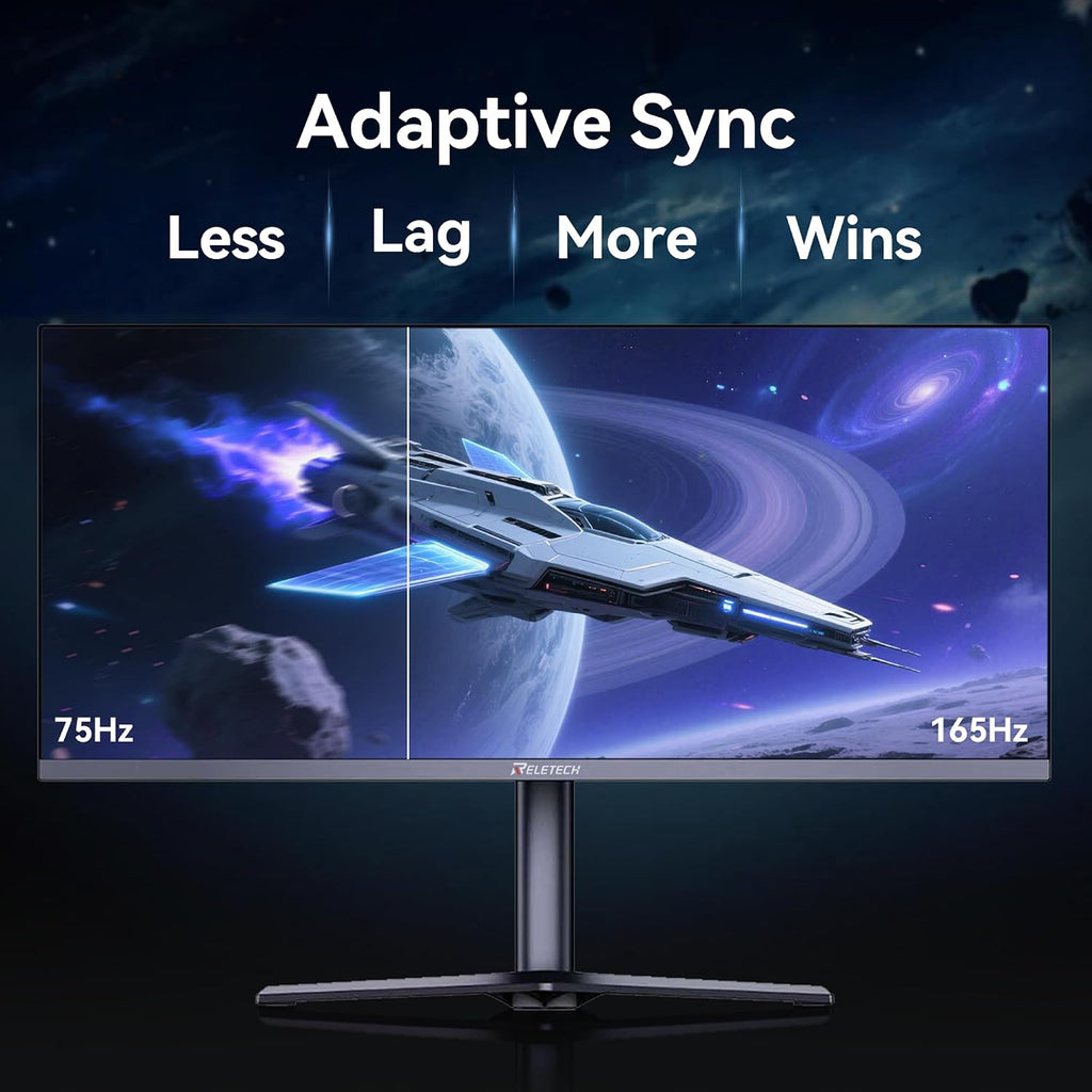 34 Inch Curved Ultrawide Gaming Monitor,21:9 WQHD (3440x1440) 165Hz 1ms 1500R Curved Monitor, 120% sRGB, Support Freesync,2 HDMI & 2 DP, Equipped with LED Backlight, VESA Mount (G34WQ)
