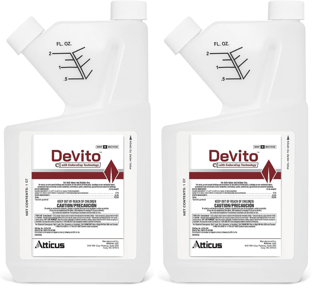 Atticus Devito CS Insecticide (32oz) - Lambda-cyhalothrin 9.7% Indoor and Outdoor Insect Control with EnduraCap Technology (Pack of 2)