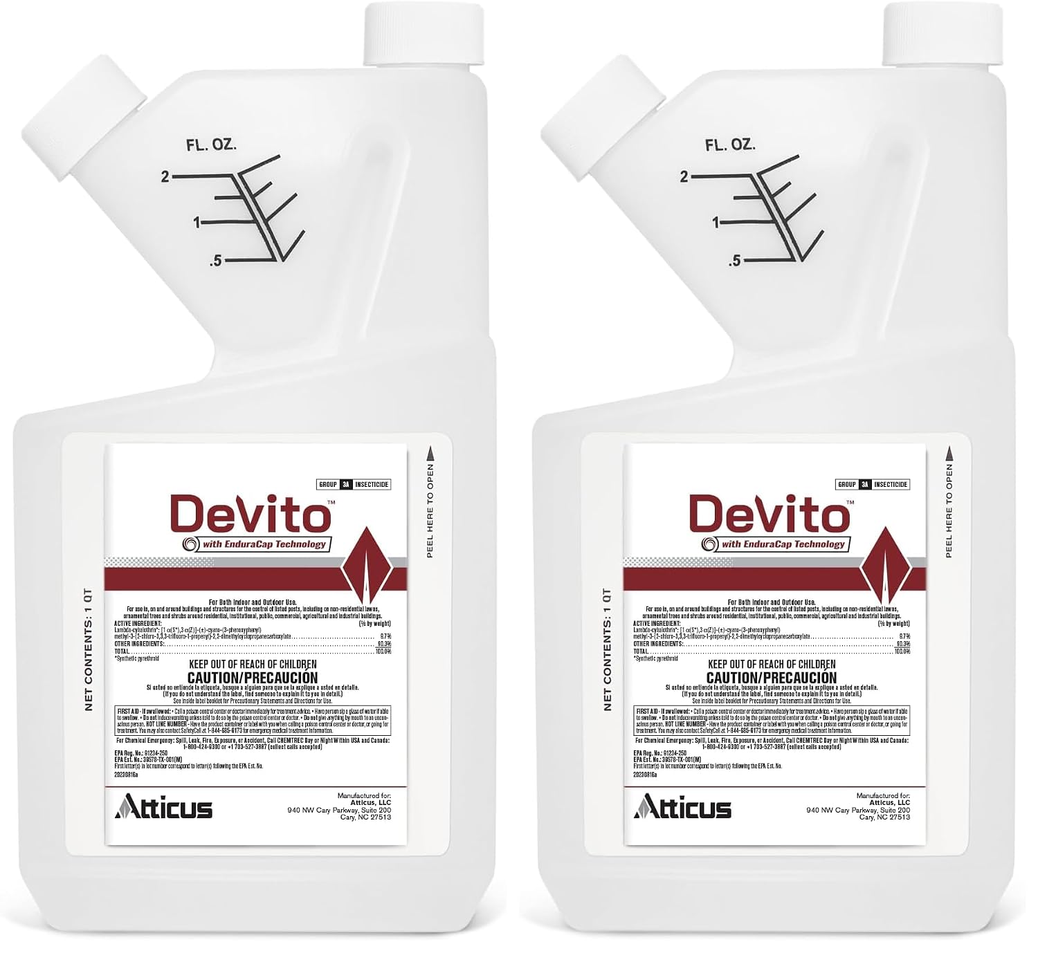 Atticus Devito CS Insecticide (32oz) - Lambda-cyhalothrin 9.7% Indoor and Outdoor Insect Control with EnduraCap Technology (Pack of 2)