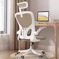 Monhey Ergonomic Office Chair, 90°-125° Tilt Back Home Desk Chair with 360° Swivel & Mute Wheels, High Back Mesh Computer Chair for Adults with Lumbar Support, 330 LBS Capacity (04White+Khaki)