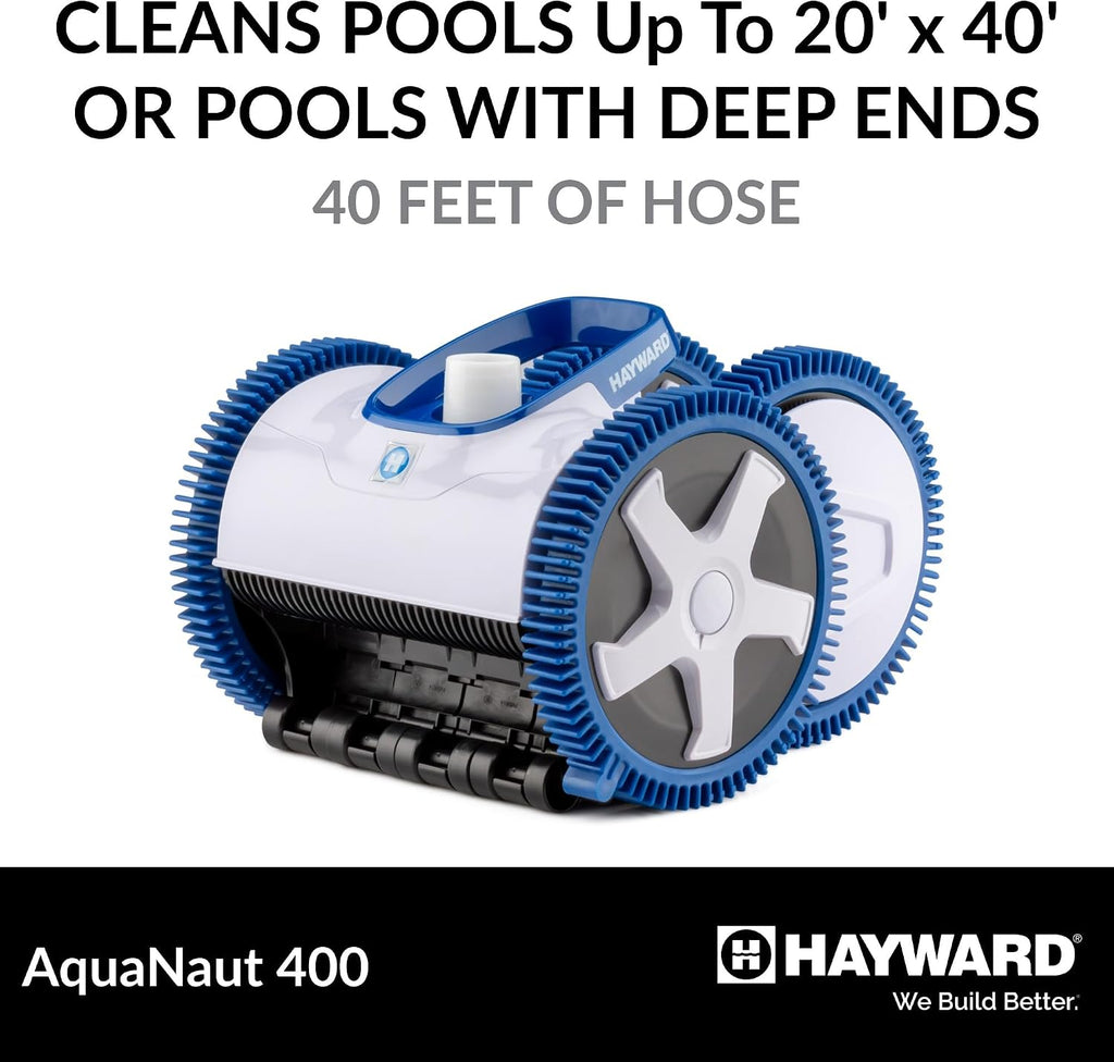 Hayward Aquanaut 400 Suction Pool Cleaner for In-Ground Pools up to 20 x 40 ft (Automatic Pool Vacuum) W3PHS41CST