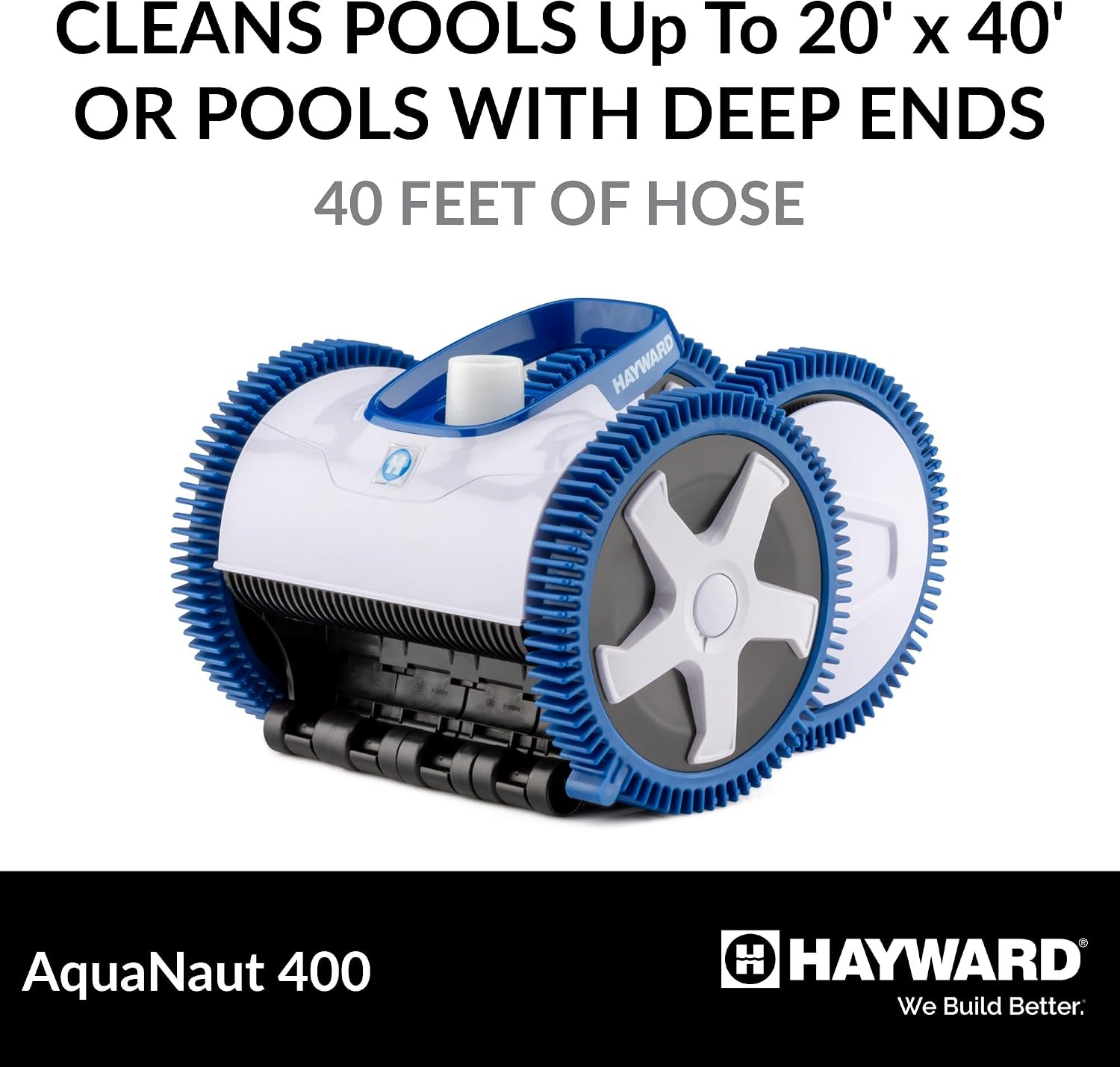 Hayward Aquanaut 400 Suction Pool Cleaner for In-Ground Pools up to 20 x 40 ft (Automatic Pool Vacuum) W3PHS41CST