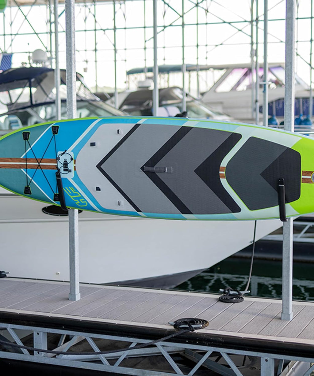 Stand Up Paddle Board Dock Storage - Keep Your Dock Organized & Clean - No Drill Easy Install - UV-Resistant - Heavy Duty SUP Rack - Made in USA