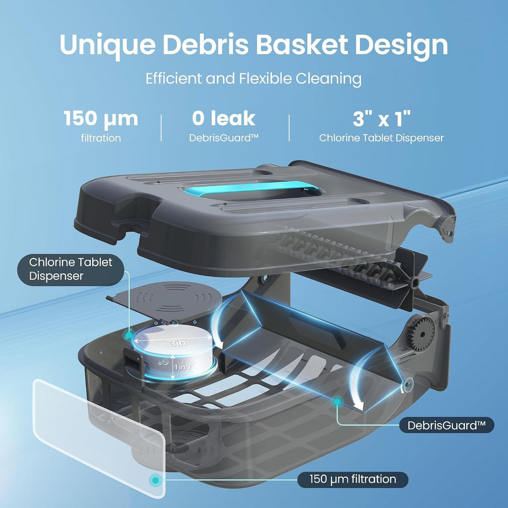 AIPER EcoSurfer S2 Solar Powered Pool Surface Skimmer Robot with APP Support, 24/7 Continuous Cleaning, Dual Charging Modes, Smart Obstacle Avoidance, 150-um Filtration, OTA Upgrade, Blue