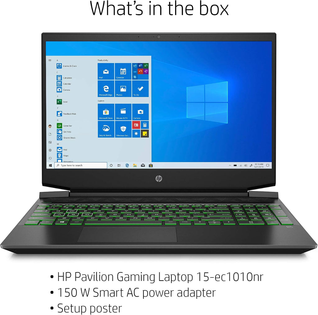 HP Pavilion Gaming 15 Laptop, NVIDIA GeForce GTX 1650, AMD Ryzen 5 4600H, 8GB DDR4 RAM, 512 GB PCIe NVMe SSD, 15.6' Full HD, Windows 10 Home, Backlit Keyboard (15-ec1010nr, 2020 Model)